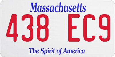 MA license plate 438EC9