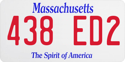 MA license plate 438ED2