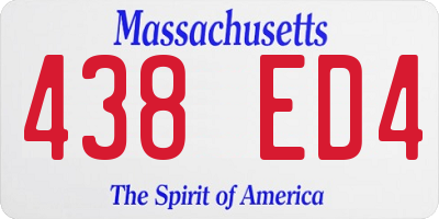 MA license plate 438ED4