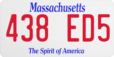 MA license plate 438ED5