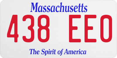 MA license plate 438EE0