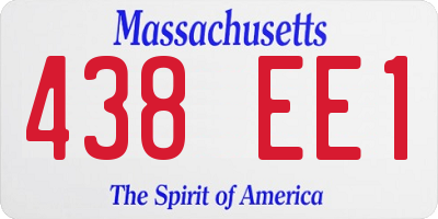 MA license plate 438EE1