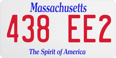 MA license plate 438EE2