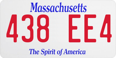 MA license plate 438EE4