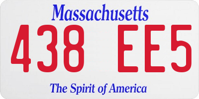 MA license plate 438EE5