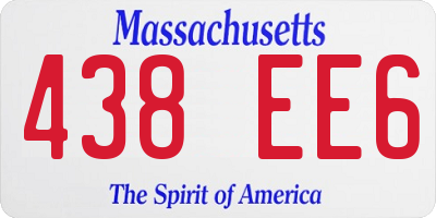 MA license plate 438EE6