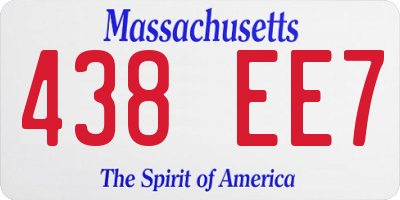 MA license plate 438EE7