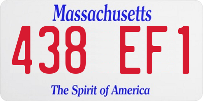 MA license plate 438EF1