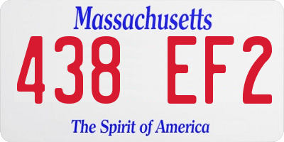MA license plate 438EF2