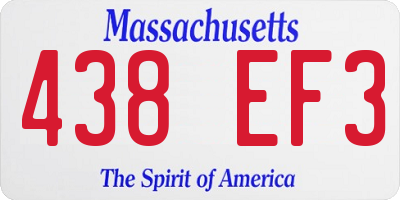 MA license plate 438EF3