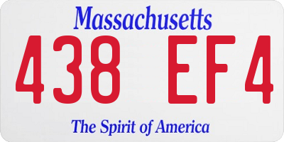 MA license plate 438EF4