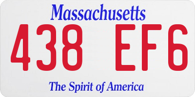 MA license plate 438EF6