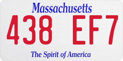 MA license plate 438EF7