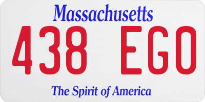 MA license plate 438EG0