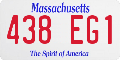 MA license plate 438EG1
