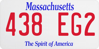 MA license plate 438EG2