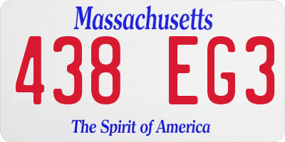 MA license plate 438EG3