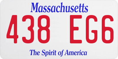 MA license plate 438EG6