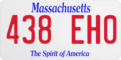 MA license plate 438EH0