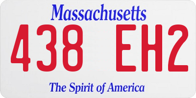 MA license plate 438EH2
