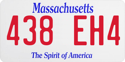 MA license plate 438EH4