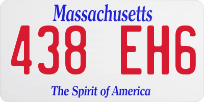 MA license plate 438EH6