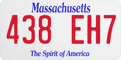 MA license plate 438EH7