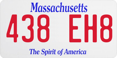MA license plate 438EH8