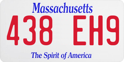 MA license plate 438EH9