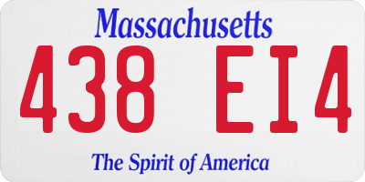 MA license plate 438EI4