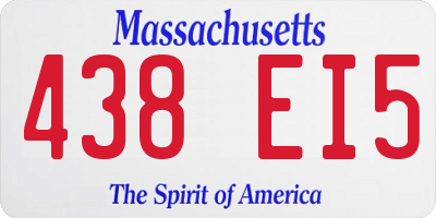 MA license plate 438EI5