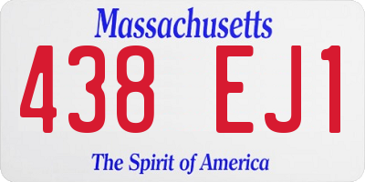 MA license plate 438EJ1