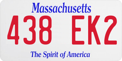 MA license plate 438EK2