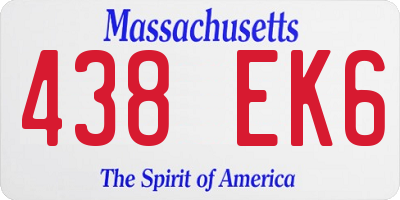 MA license plate 438EK6