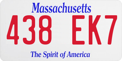 MA license plate 438EK7