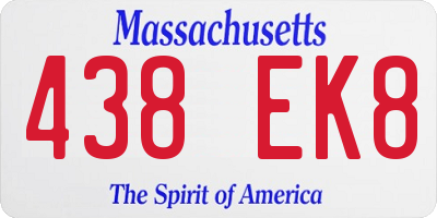 MA license plate 438EK8