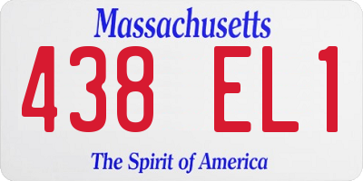 MA license plate 438EL1