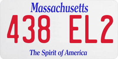 MA license plate 438EL2