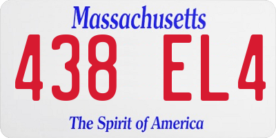 MA license plate 438EL4