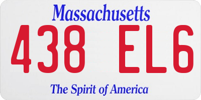 MA license plate 438EL6