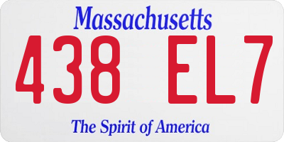 MA license plate 438EL7