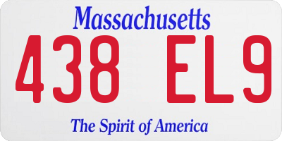 MA license plate 438EL9