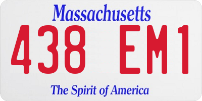 MA license plate 438EM1