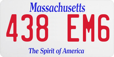 MA license plate 438EM6