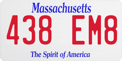 MA license plate 438EM8