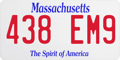 MA license plate 438EM9
