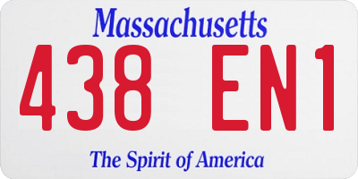 MA license plate 438EN1