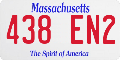 MA license plate 438EN2