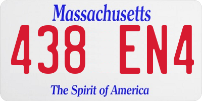 MA license plate 438EN4