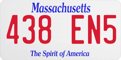 MA license plate 438EN5